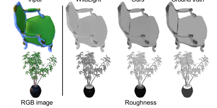 Figure 9: comparison with active RGB inverse rendering